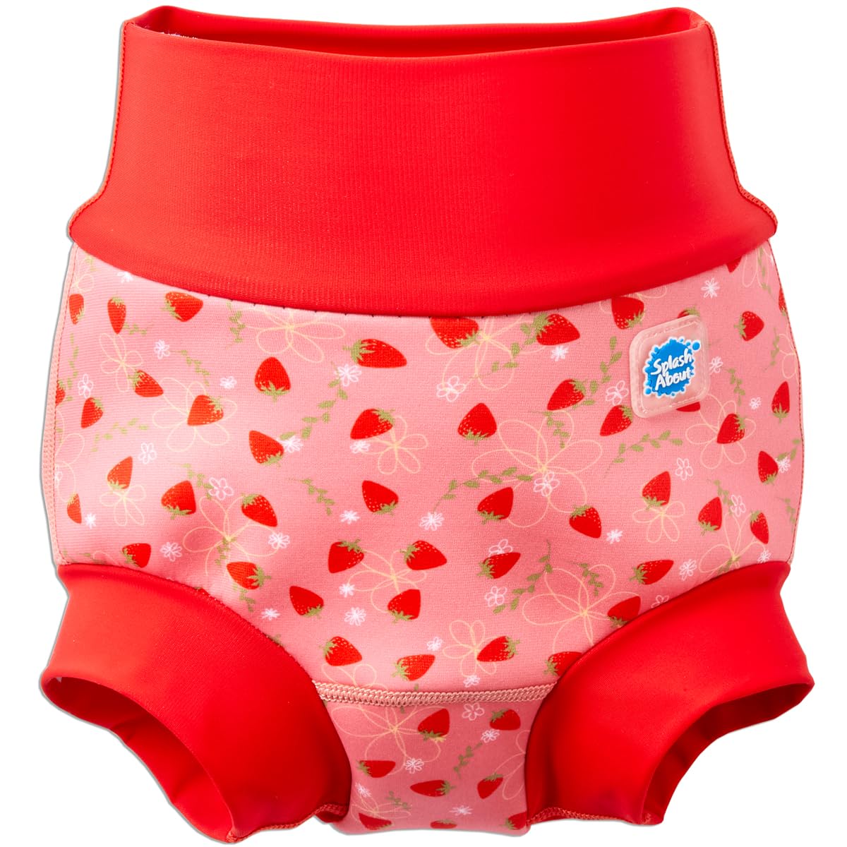 Splash About Happy Nappy Duo Reuseable Swim Nappy for Babies and Toddlers (Strawberry Field, 0-3 Months)