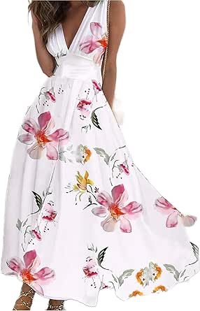 Color Stitching V Neck Maxi Dress For Women By Urbann Vibe Breezy Sleeveless Summer Chic main image 1