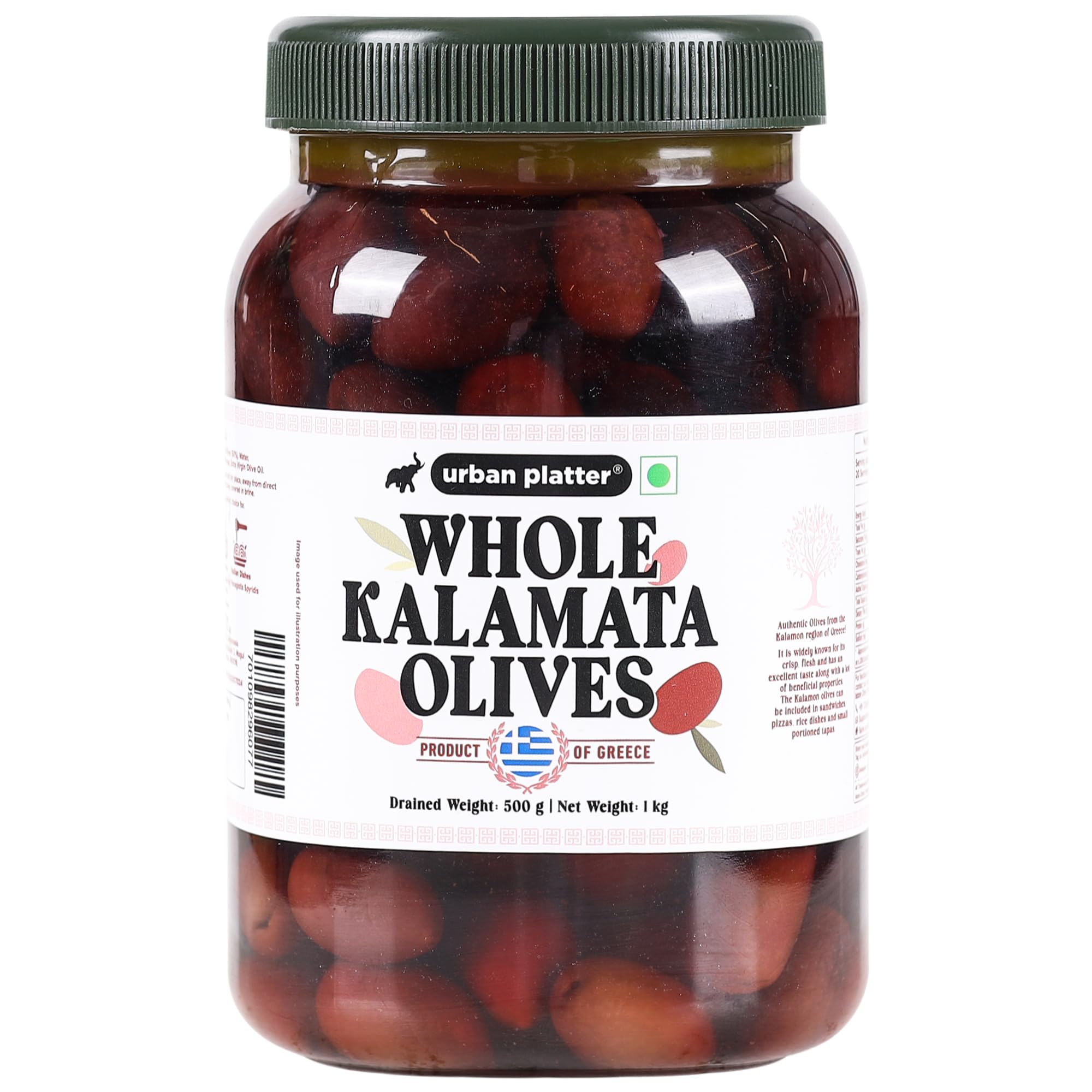 Urban Platter Greek Whole Kalamata Olives, 1Kg [Drained Weight 500g | Kalamon Region of Greece | Perfect for Salads | Hummus | Mediterranean Dishes] (B0BYZKXLG5) Amazon Price History, Amazon Price Tracker