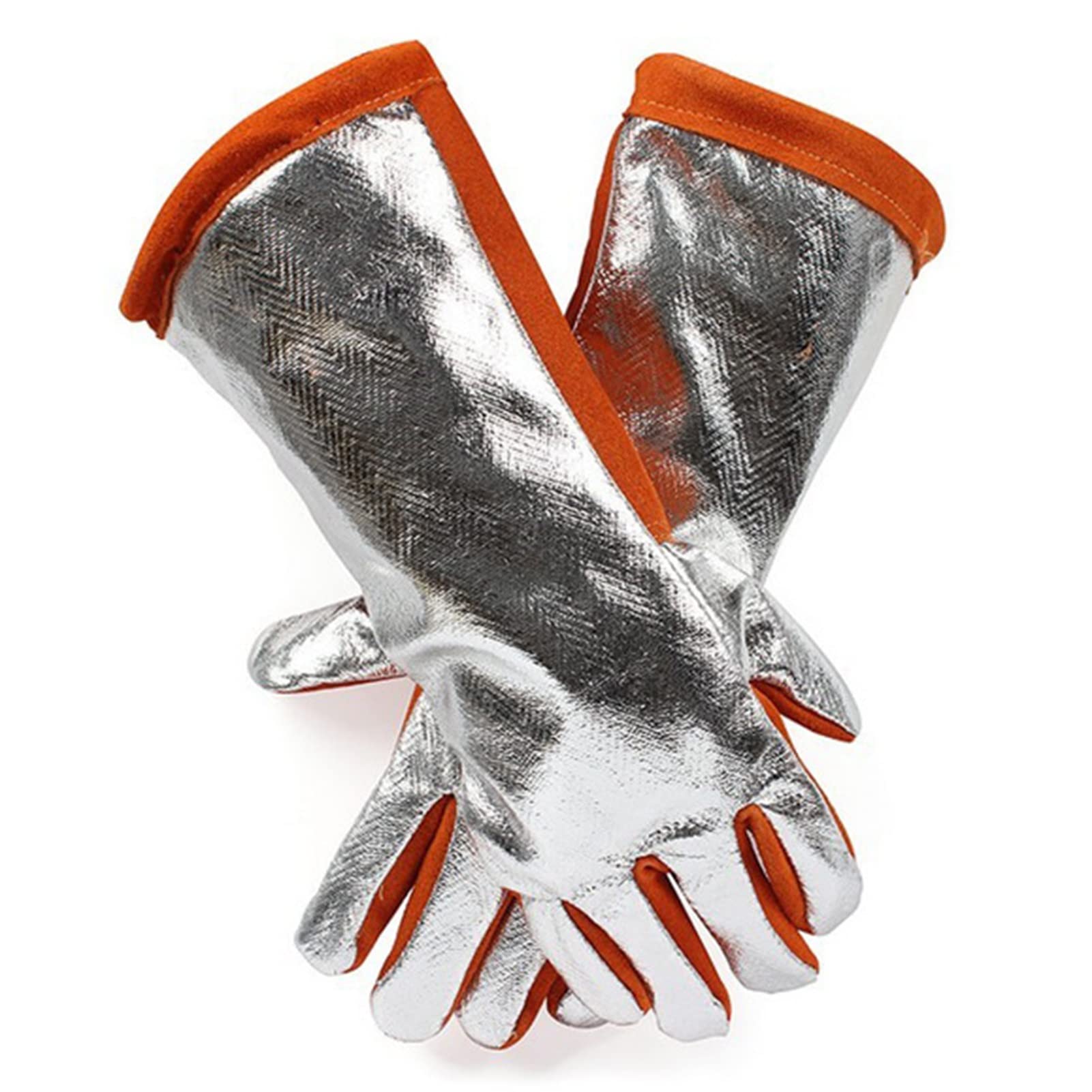 Gartenhandschuhe, schnittfeste Handschuhe, feuerfeste Handschuhe, isolierte Schweißerhandschuhe, hochtemperaturbeständige Handschuhe, Grill- und Kaminhandschuhe aus Aluminiumfolie for Metallurgieöfen