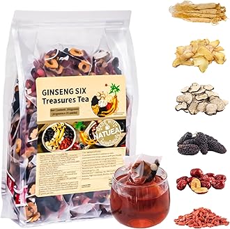 Ginseng & Mulberry Herbal Tea, Turmeric Kidney Tea Formula Ginseng Eight Treasure, 8 Natural Herbal Mulberry Formula for Men & Women, 30 Tea Bags (1)