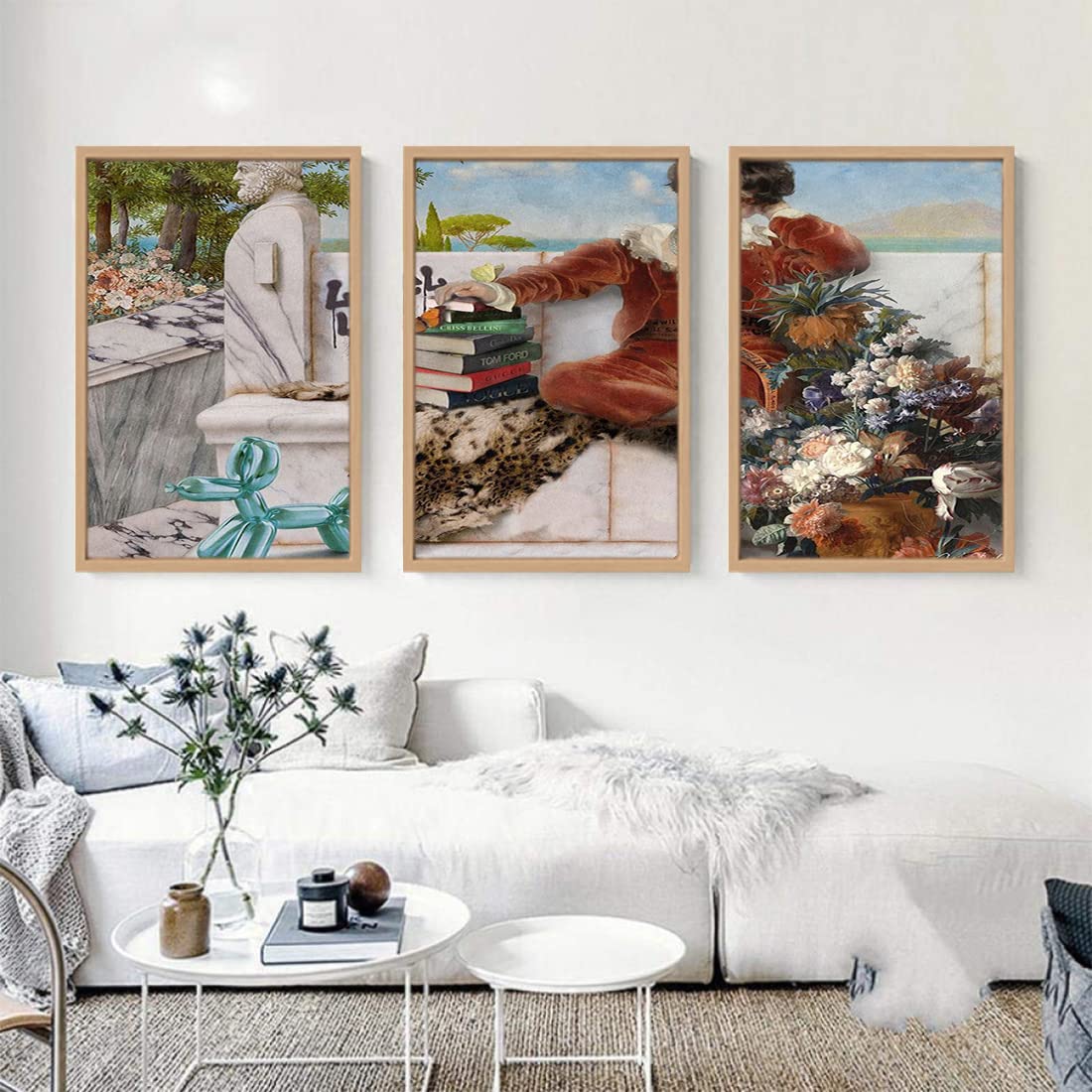 VERRE ART Printed Framed Canvas Painting for Home Decor Office Studio Wall Living Room Decoration (46x27inch (3Parts) Wooden) - Fashion Killa