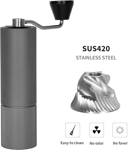 Miniatura 10 de TIMEMORE Molinillo de café manual Chestnut C2 Fold con grosor ajustable, capacidad de 0.88 oz con rebaba cónica de acero inoxidable CNC, vierte