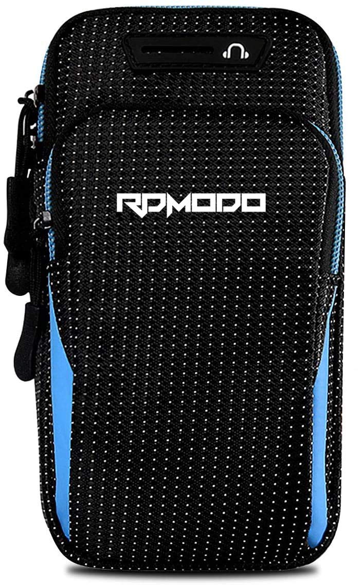 RDMODO Phone Armband for iPhone Running Armband Workout Gym Phone Holder for Running Large Capacity Elastic Running Armband for iPhone 11 Pro Max 12 13 14 Samsung Galaxy S22 S21 S20 S10 A52 6.5 Inch