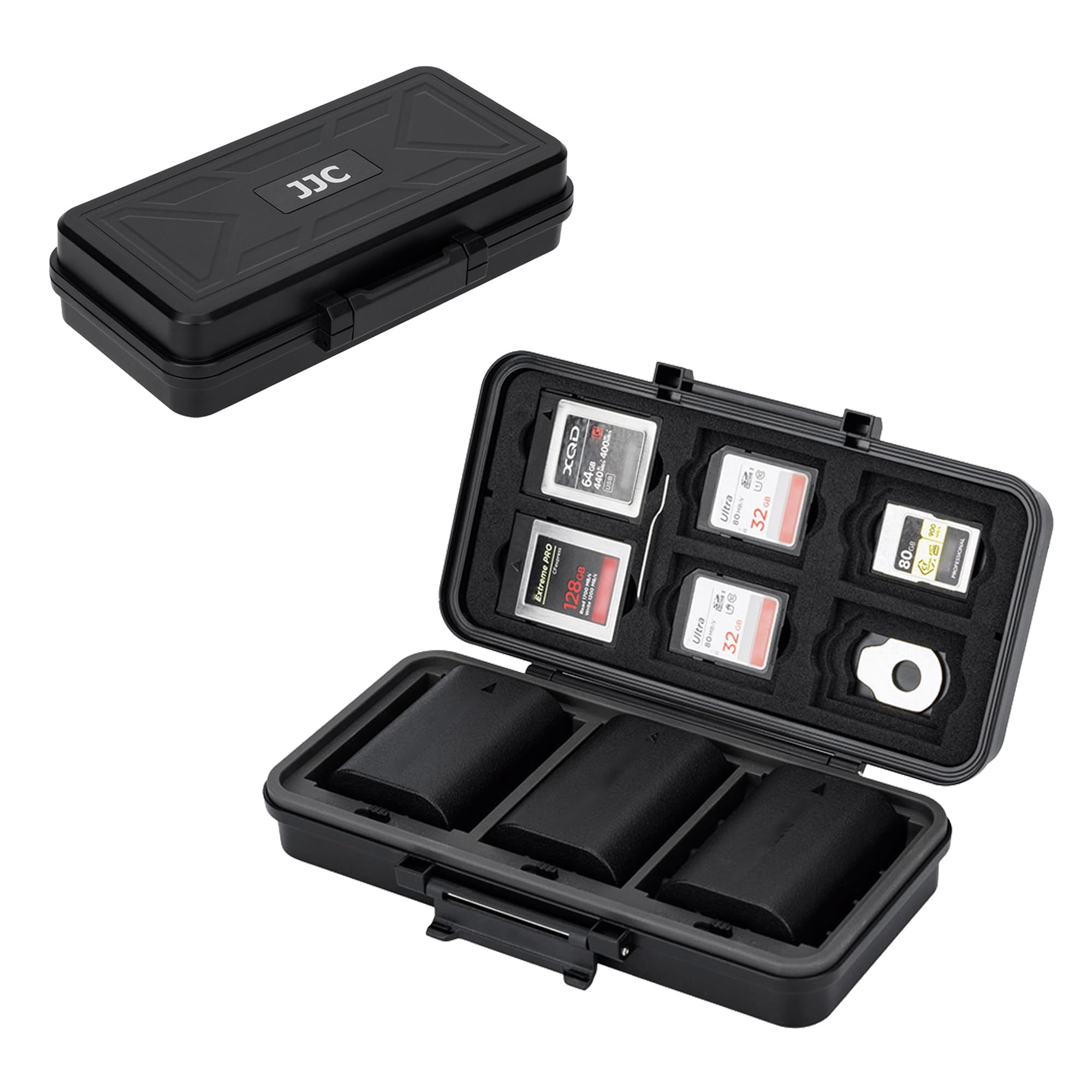 Amazon.co.jp: JJC カメラバッテリー メモリーカード収納ケース