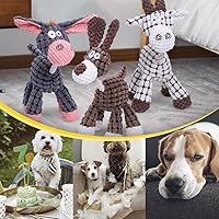 Vista 6 de Soputry 3 piezas de juguete de peluche con silbato para masticadores agresivos, juguetes de peluche indestructibles robustos para perros