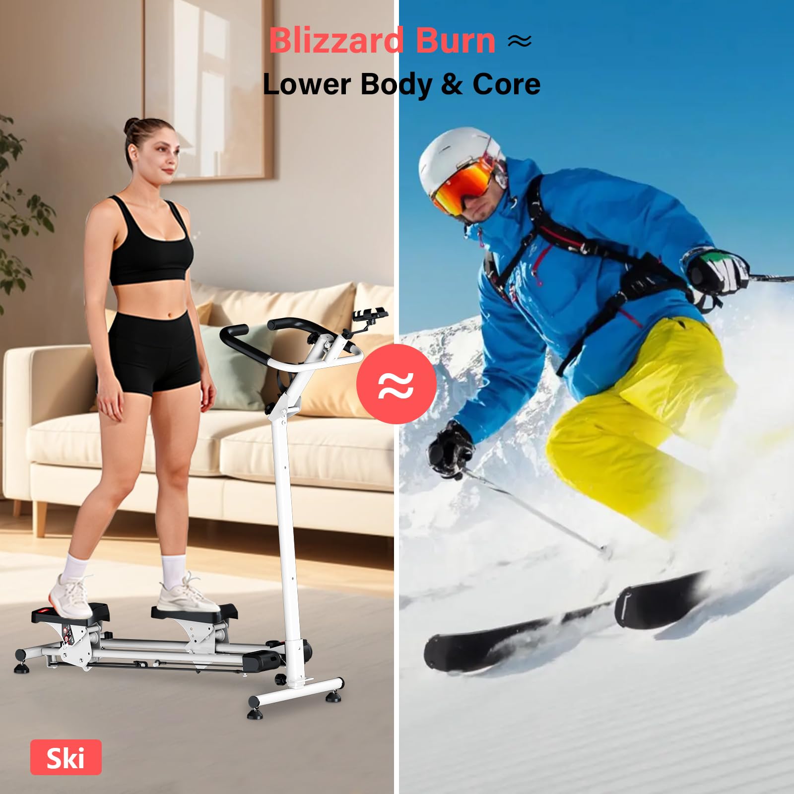 TODO Stepper schodowy do ćwiczeń w domu z 3 Trybami Treningu, kompaktowy składany pionowa maszyna wspinaczkowa, wyświetlaczem LCD, nośności 150kg