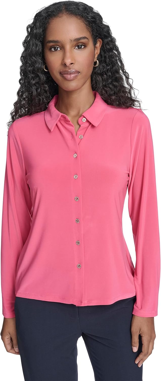 Tommy Hilfiger Womens Soft Work Top Long Sleeve Knit Top