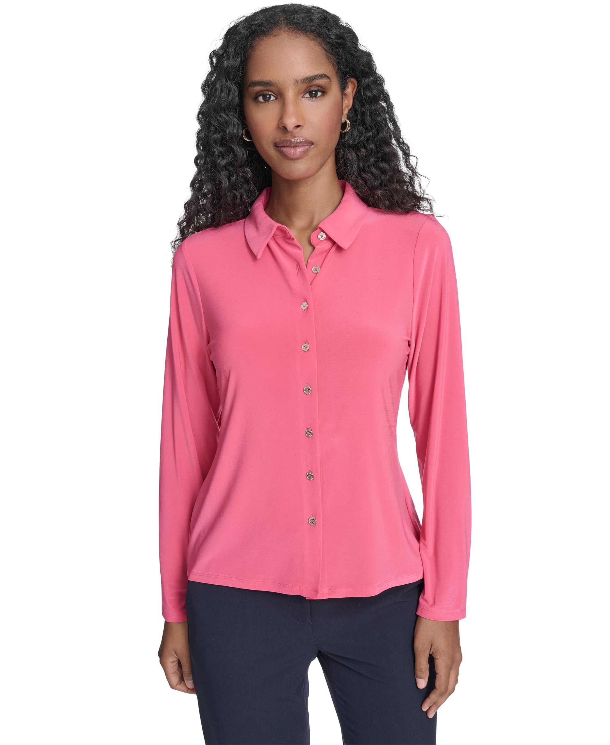 

                                                    Tommy Hilfiger Women's Soft Work Top Long Sleeve K