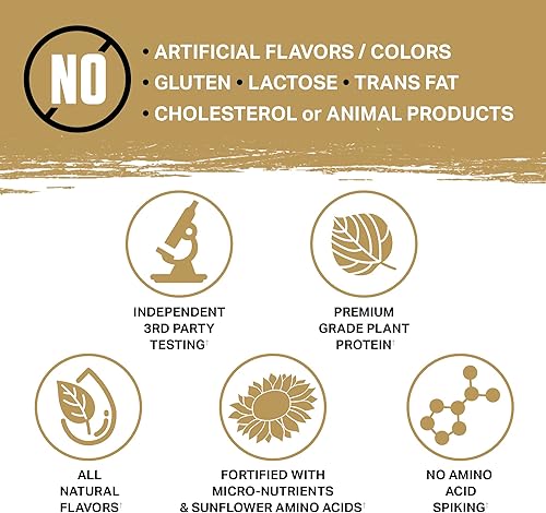 Miniatura 6 de Ambrosia Planta - Polvo de proteína a base de plantas 20g  Polvo de proteína vegana libre de lácteos con aminoácidos BCAA  Apto para dieta