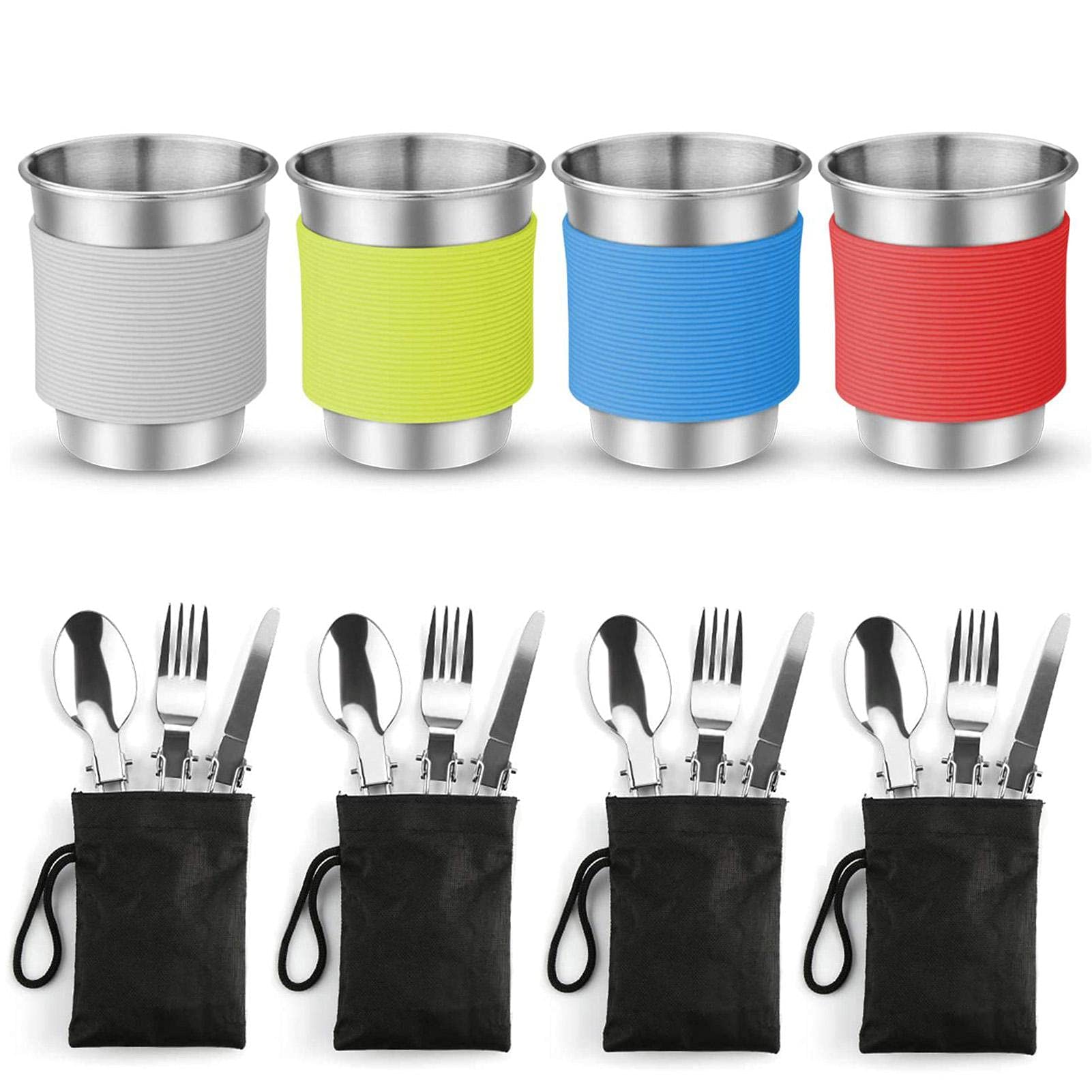 Keptfeet 20 Utensilios Cocina para Acampar, Utensilios Cocina para Acampar | ollas portátiles para Acampar, Equipo Cocina para Picnic al Aire Libre para 3-4 Personas, Juego