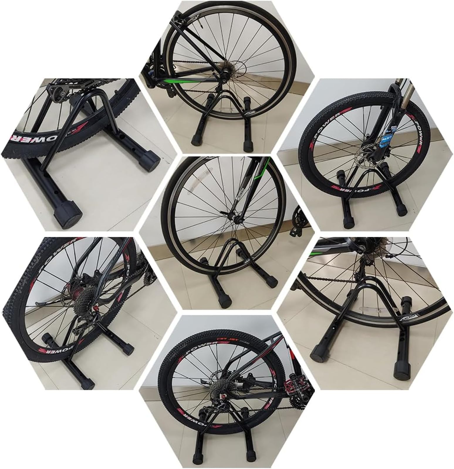 Supporto per parcheggio per bicicletta da pavimento e da parete, supporto per bicicletta, autoportante