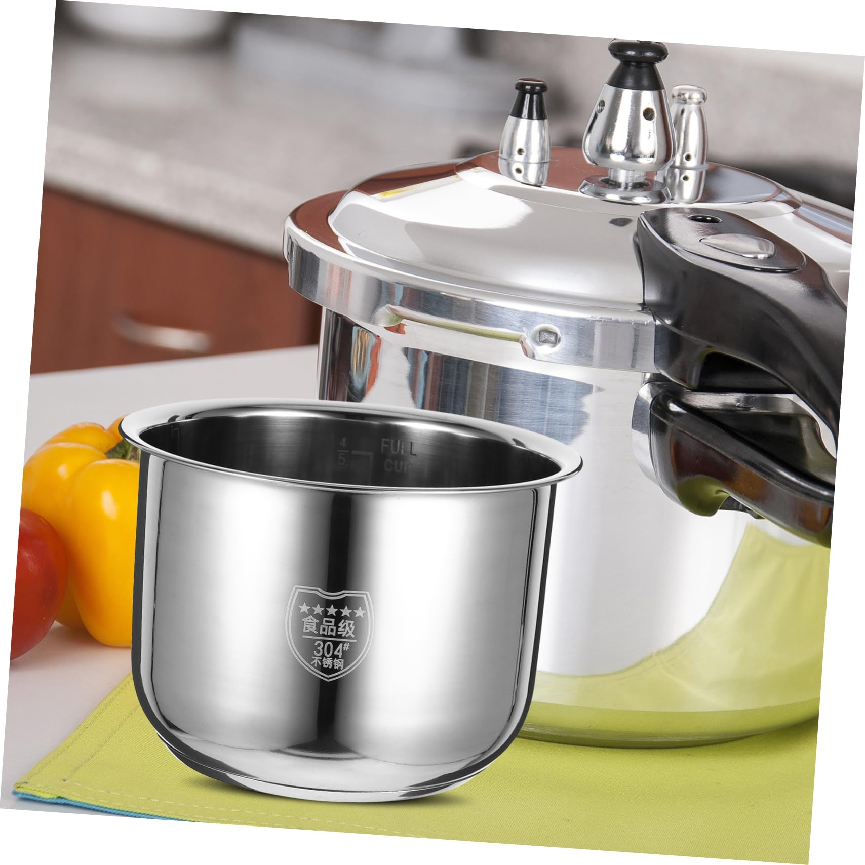 TIDTALEO Rice Cooker Liner Instant Rice Cooker Stainless Steel Cooking Utensils Nonstick Cookware Rice Liner Containers Inner Rice Cooker Pot Cooker Inner Pot Cooker Accessory Rice Pot