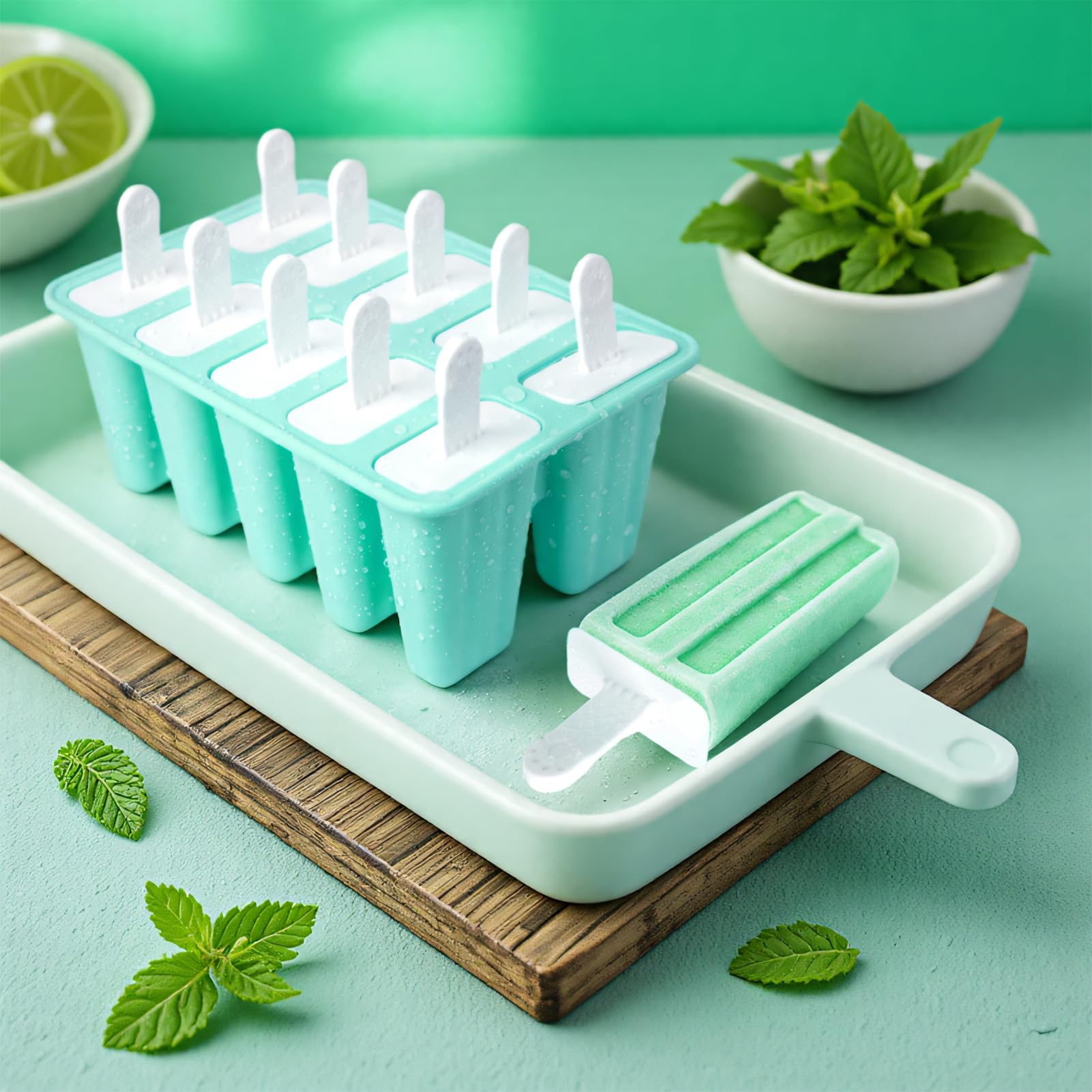 Ensemble De 12 Moule à Glace Réutilisables Pour Bébé Sans BPA Moules A Glace Diy Avec Brosse De Nettoyage Et Entonnoir Pliable En Silicone 98384079