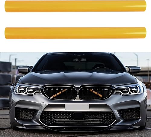 Tiras de inserción de rejilla de repuesto para BMW F20 F30 F32 2012-2018, 320i 328i 330i 335i 420i 428i 435i (amarillo, serie 3)