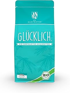 Der Hanfbayer® Bio Hanfblätter Tee 100g [MILDER KRÄUTERTEE] - Premium Qualität aus biologischem Anbau - THC-frei, vegan, schonend getrocknet - Tee lose - Ideal für Relax Momente und eine ruhige Nacht