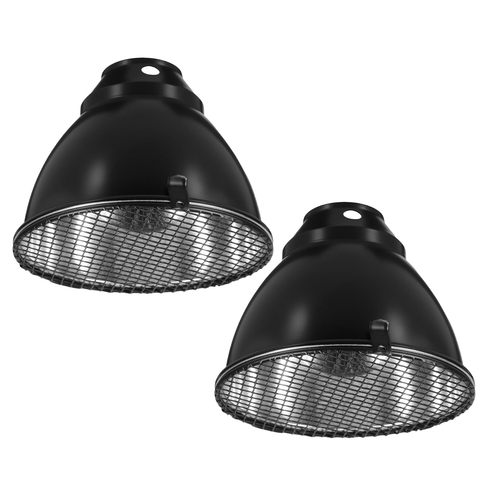 2 Sets Reptilien Lampenschutz aus Edelstahl Hohlkugel Lampenschirm mit Reflektor Schutzabdeckung für Wärmelampen im Terrarium Kompatibel mit Bartagamen und Anderen Reptilien