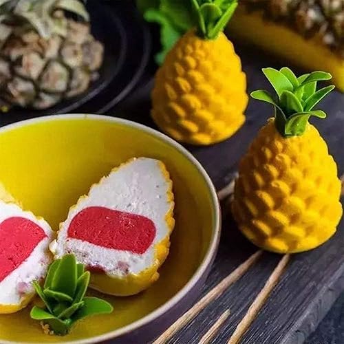 Miniatura 4 de Molde de silicona para hornear piña 3D para pastel de mousse, postre francés, molde de silicona de piña para jabón, velas, molde de decoración de
