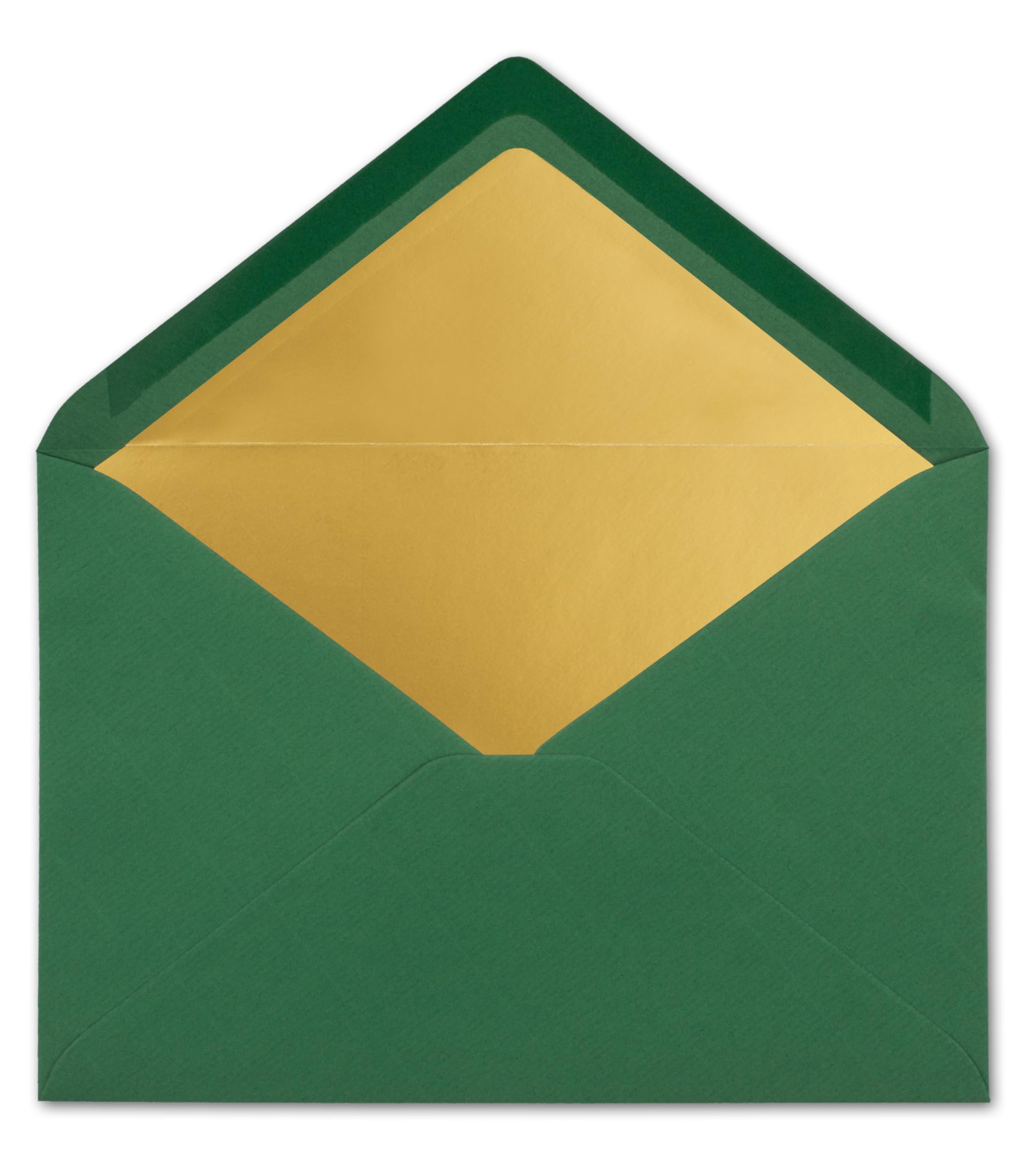 1000 x koperty C5 – ciemnozielone – wyściełane złotym bibułką – 110 g/m² – 22,3 x 15,5 cm – klejenie na mokro