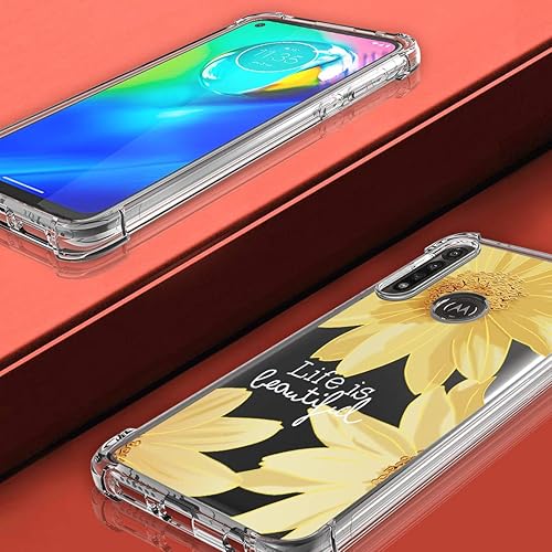 Miniatura 4 de Osophter Funda para Moto G Power transparente para niñas y mujeres, esquinas reforzadas, TPU absorción de golpes, cubierta flexible de teléfono