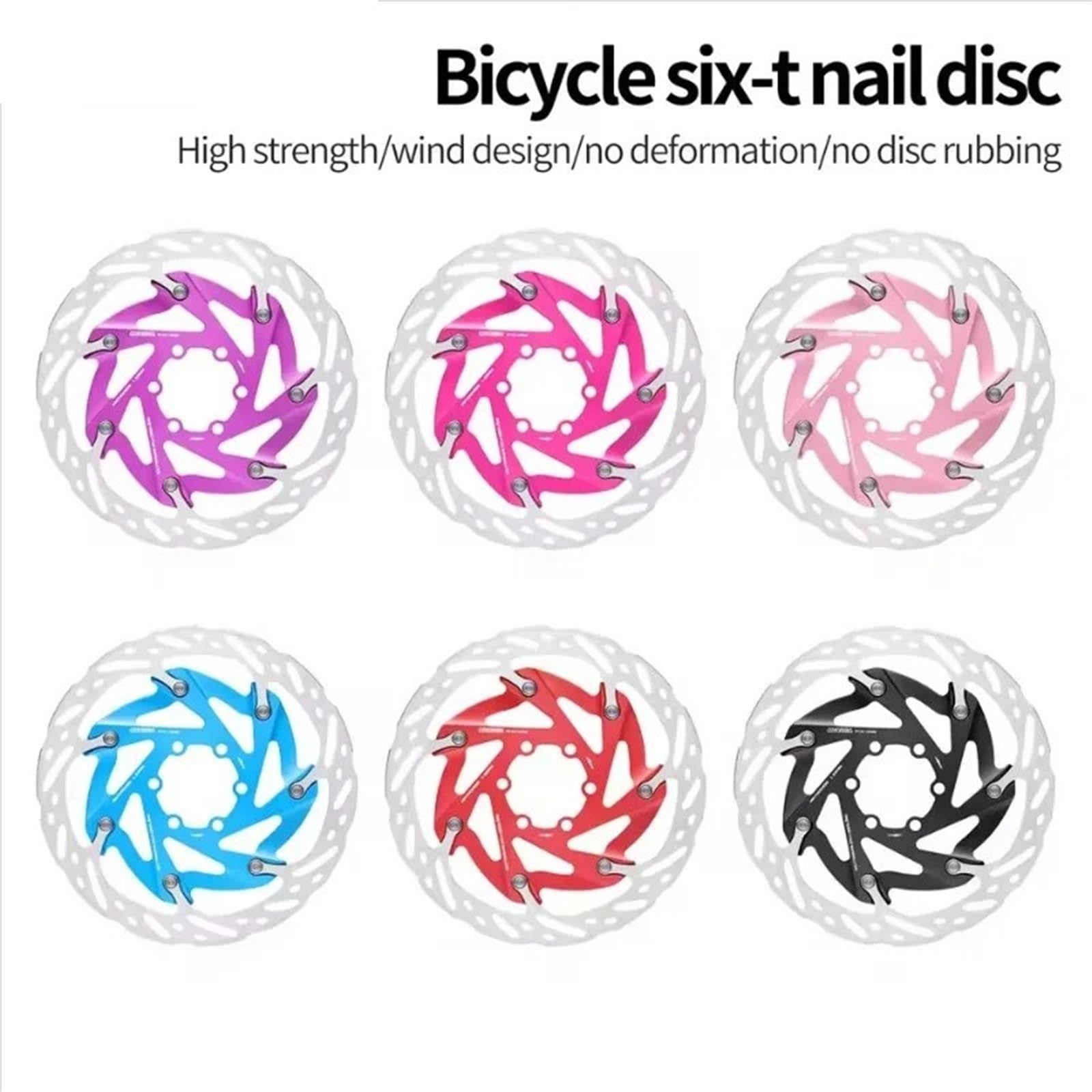 Disco freno Rotor de freno de disco para bicicleta de montaña, de 160 mm, con bloqueo central y disipación de calor de 140 mm, ultraligero y duradero, flotante.(ROSERED 140MM-2PC)