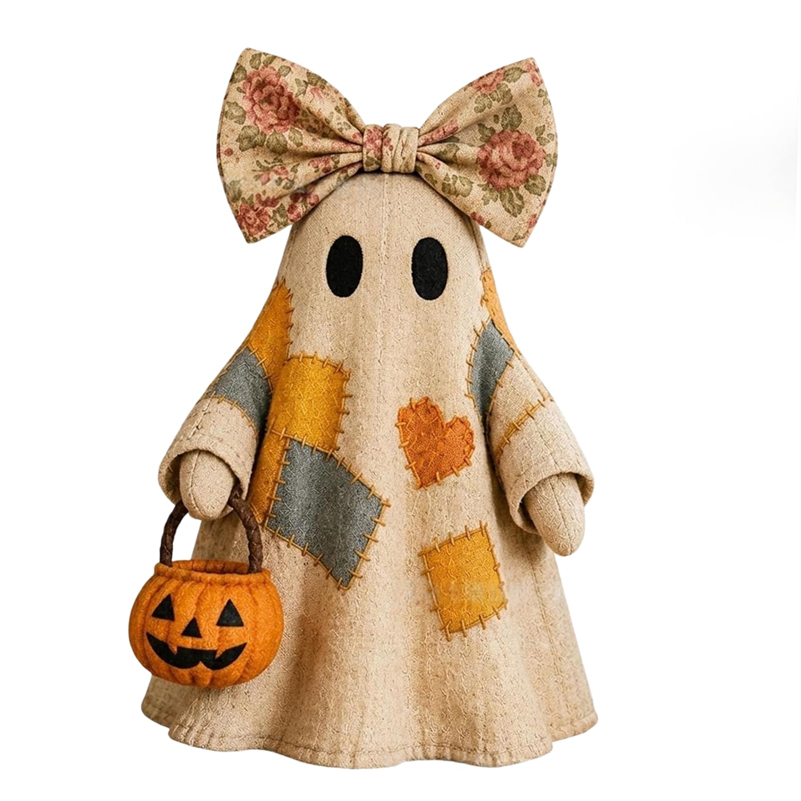 Yhplxyuus Figure Decor with Warm Light, Patchwork Tabletop Accent for Shelf, Mantel, Entryway, and Seasonal Indoor Party Displays Decor Indoor Halloween Figure