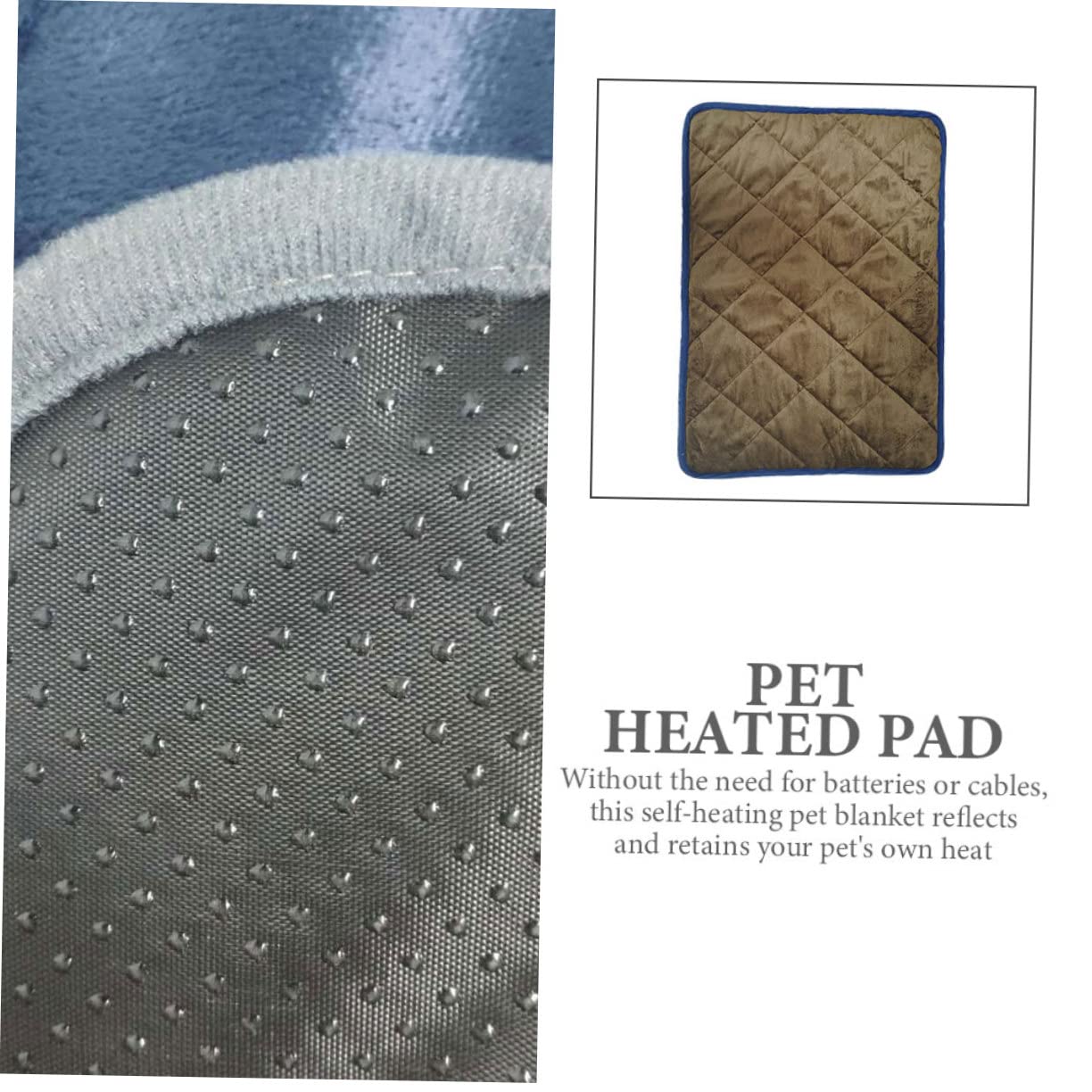 FOMIYES Tapis Chauffant pour Animaux de Compagnie Autochauffant Hiver