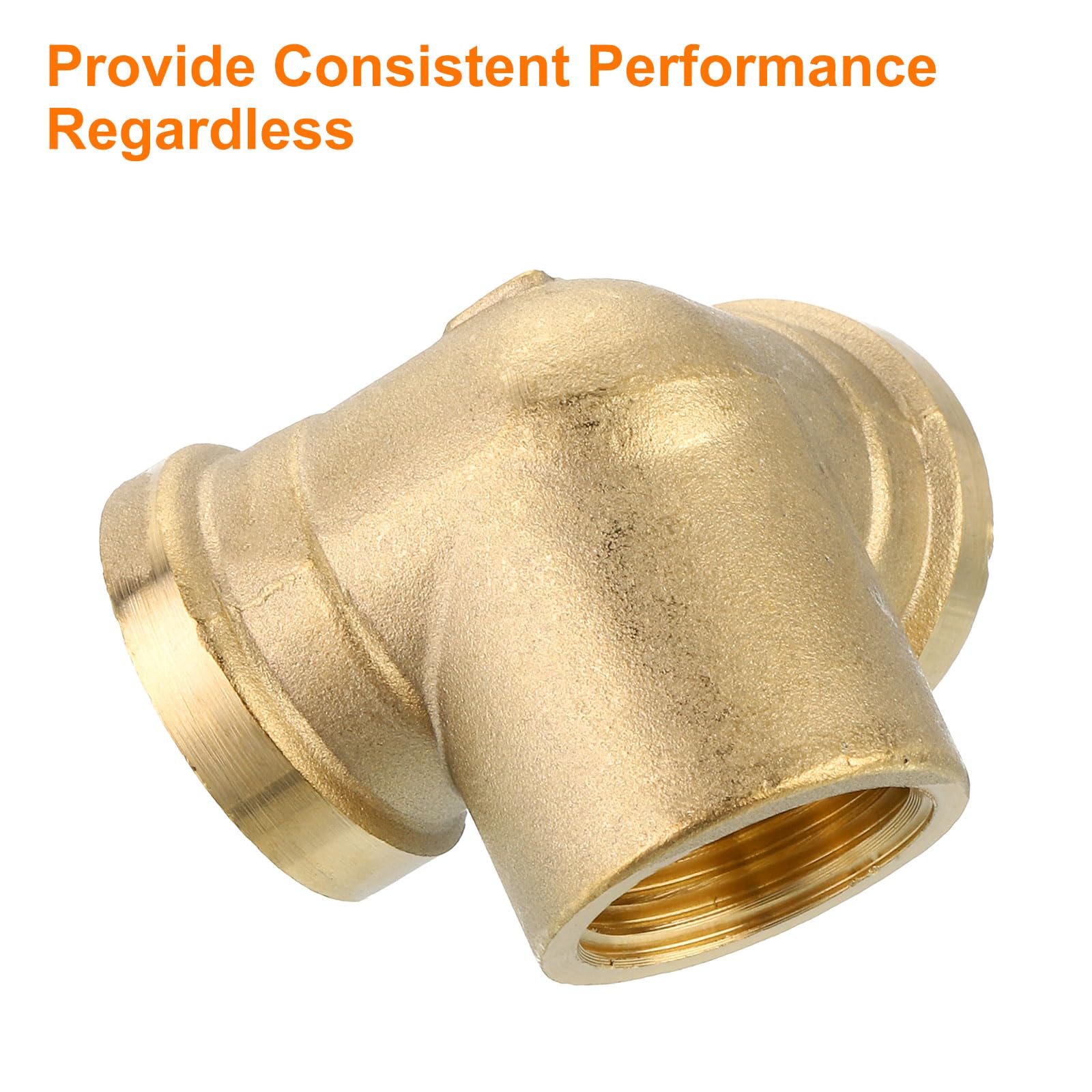 QUARKZMAN Trójnik mosiężny, 1/2" x 1/2" x 1/2" NPT 3-drożny łącznik Y do transportu gazu, 2 szt