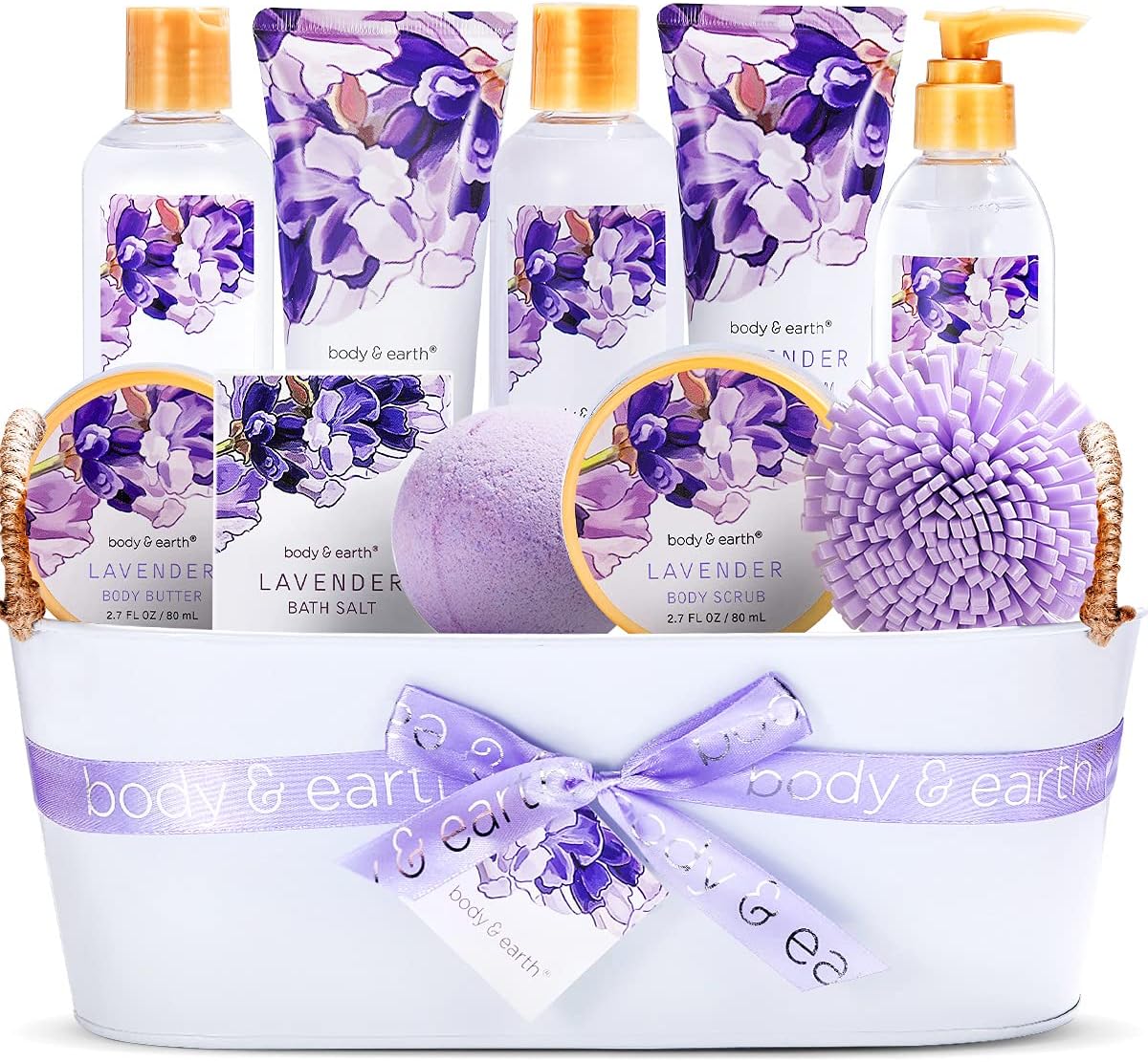 Amazon.com : Gift Baskets for Women - Body & Earth Bath and Body Gift ...