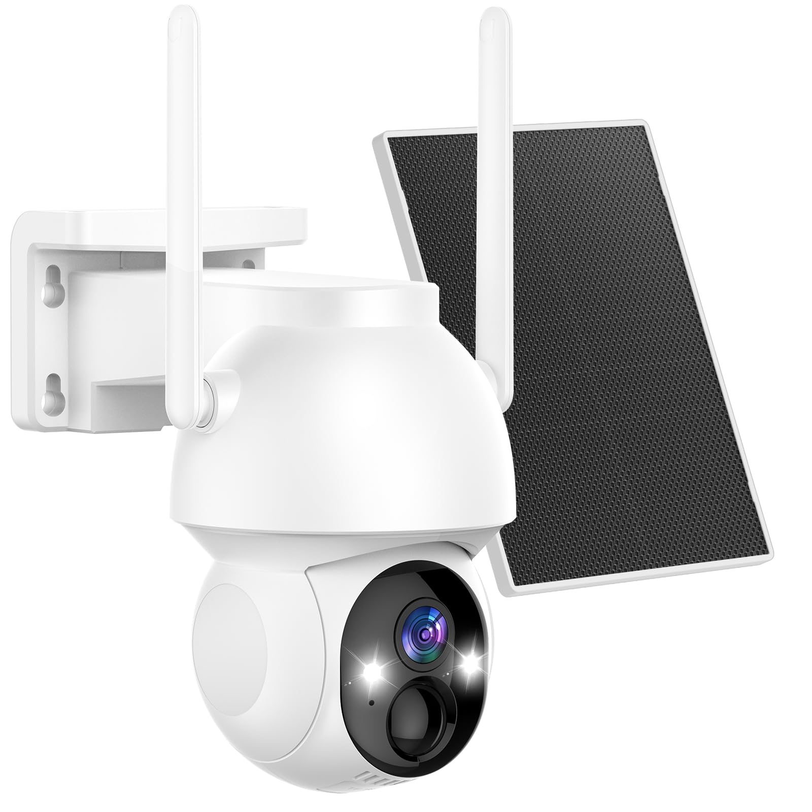 Allweviee Solar Security Cameras Wireless Outdoor, 2K 3MP Pan Tilt 355° View IP65 Waterproof Rechargeable Battery Powered PTZ WiFi Camera with PIR, Color Night Vision,2-Way Talk,Cloud/SD-image-26