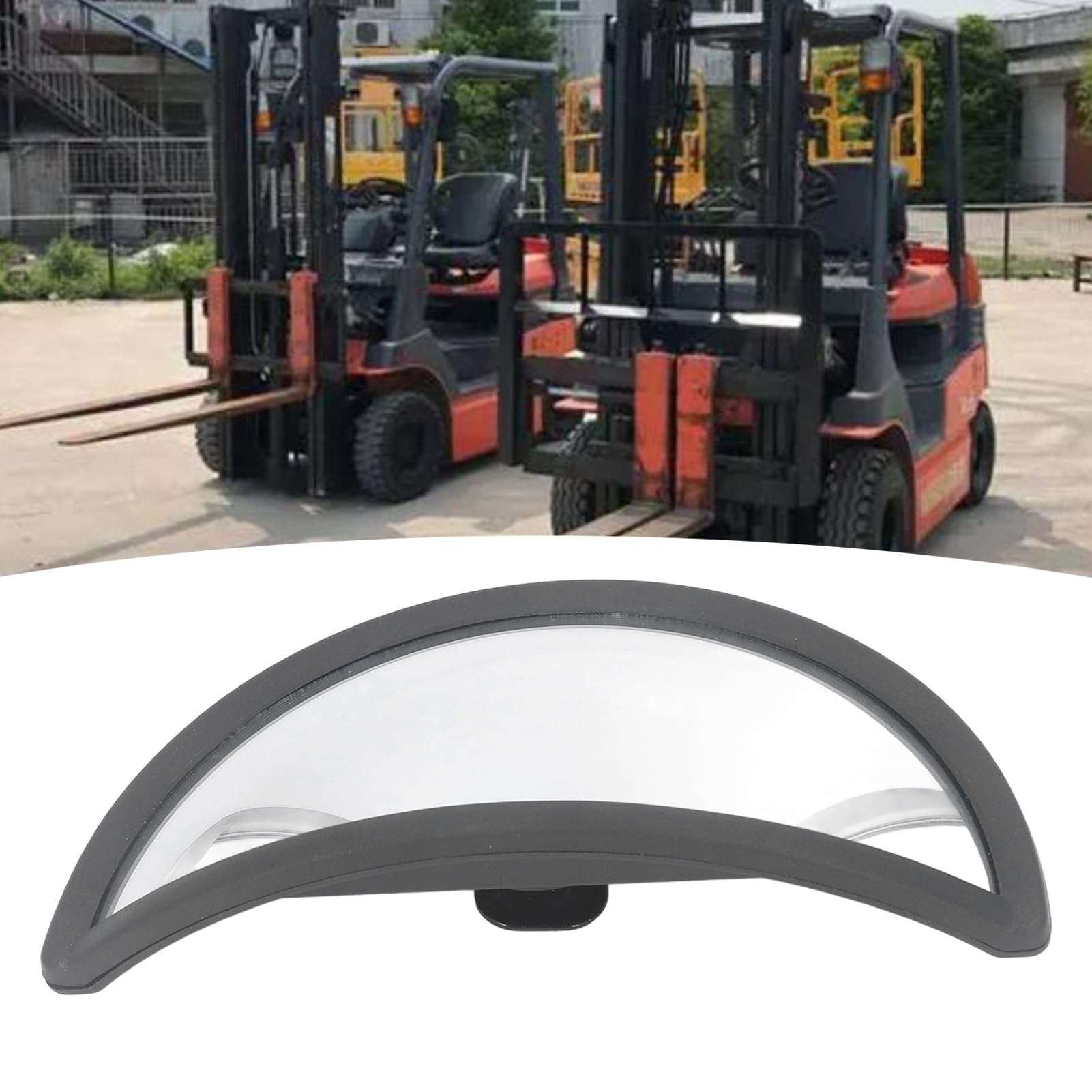 Fockety Espejo Retrovisor Convexo para Carretilla Elevadora, Espejo Retrovisor Universal Ajustable para Cosechadora de Tractor, Espejo de Media Cúpula de Amplio Rango de Visión