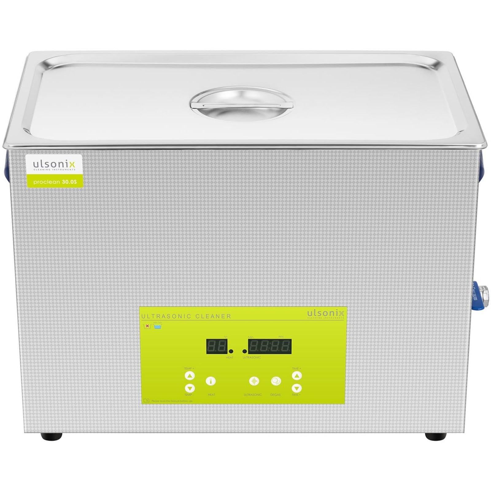 Ulsonix Lavatrice a Ultrasuoni Vasca Ultrasonica PROCLEAN 30.0S (30 L, 230 V, 600 W, Acciaio Inox, 40 kHz, Degassaggio)