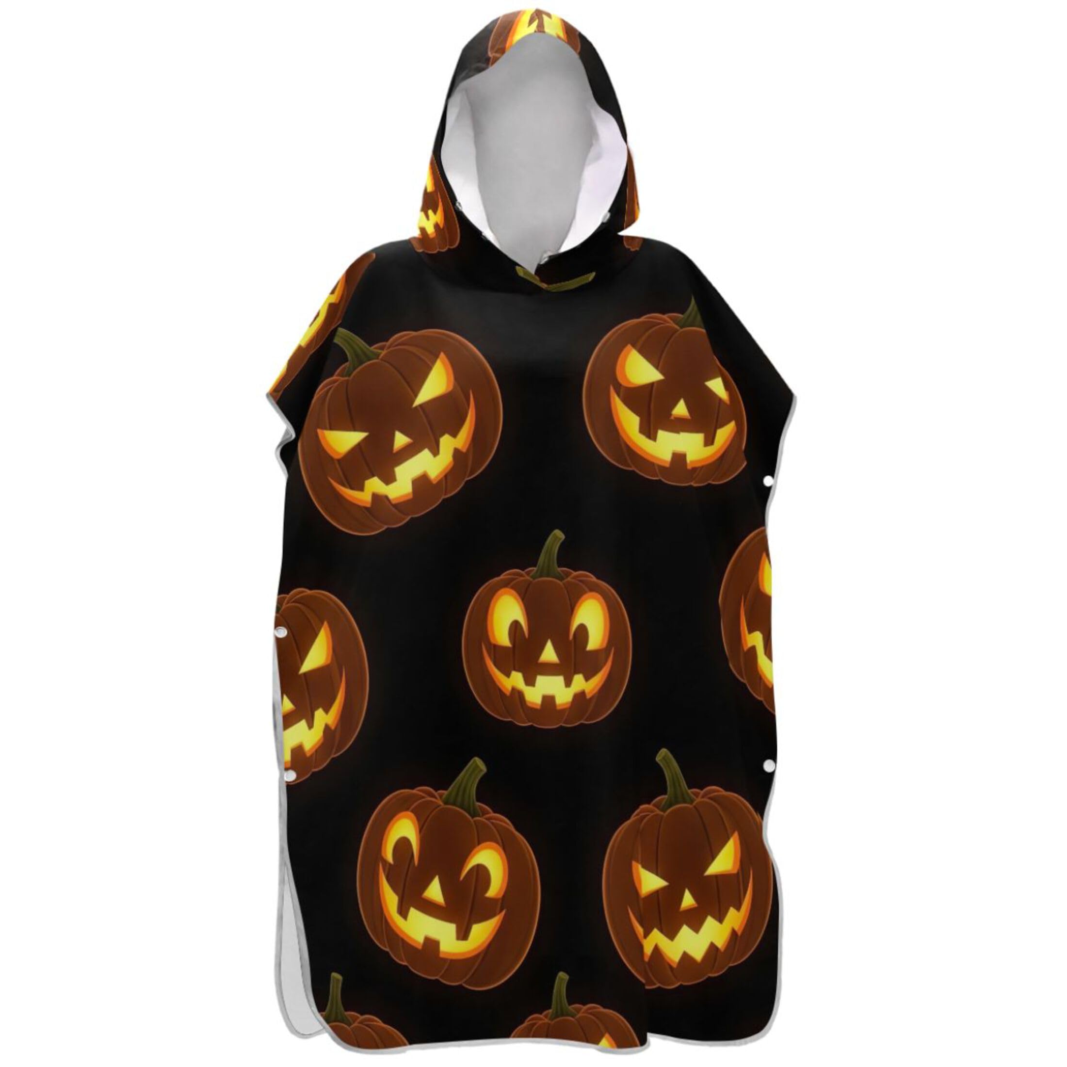 Poncho de surf grande taille adulte - Serviette de bain à capuche orange