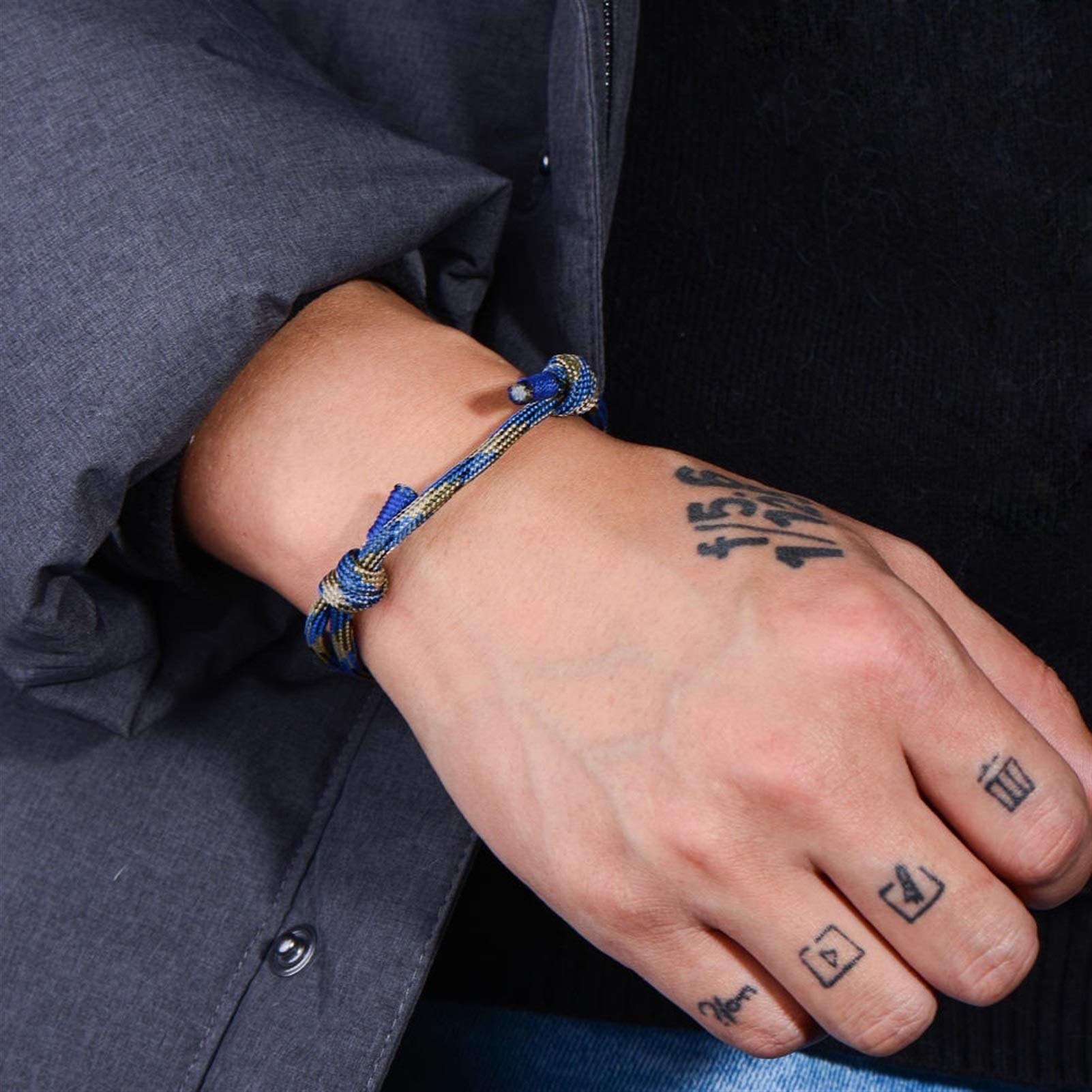 Pulsera Trenzada de Color para Hombres y Mujeres, Pulsera de Amistad Hecha a Mano Ajustable, joyería Hecha a Mano al Aire Libre