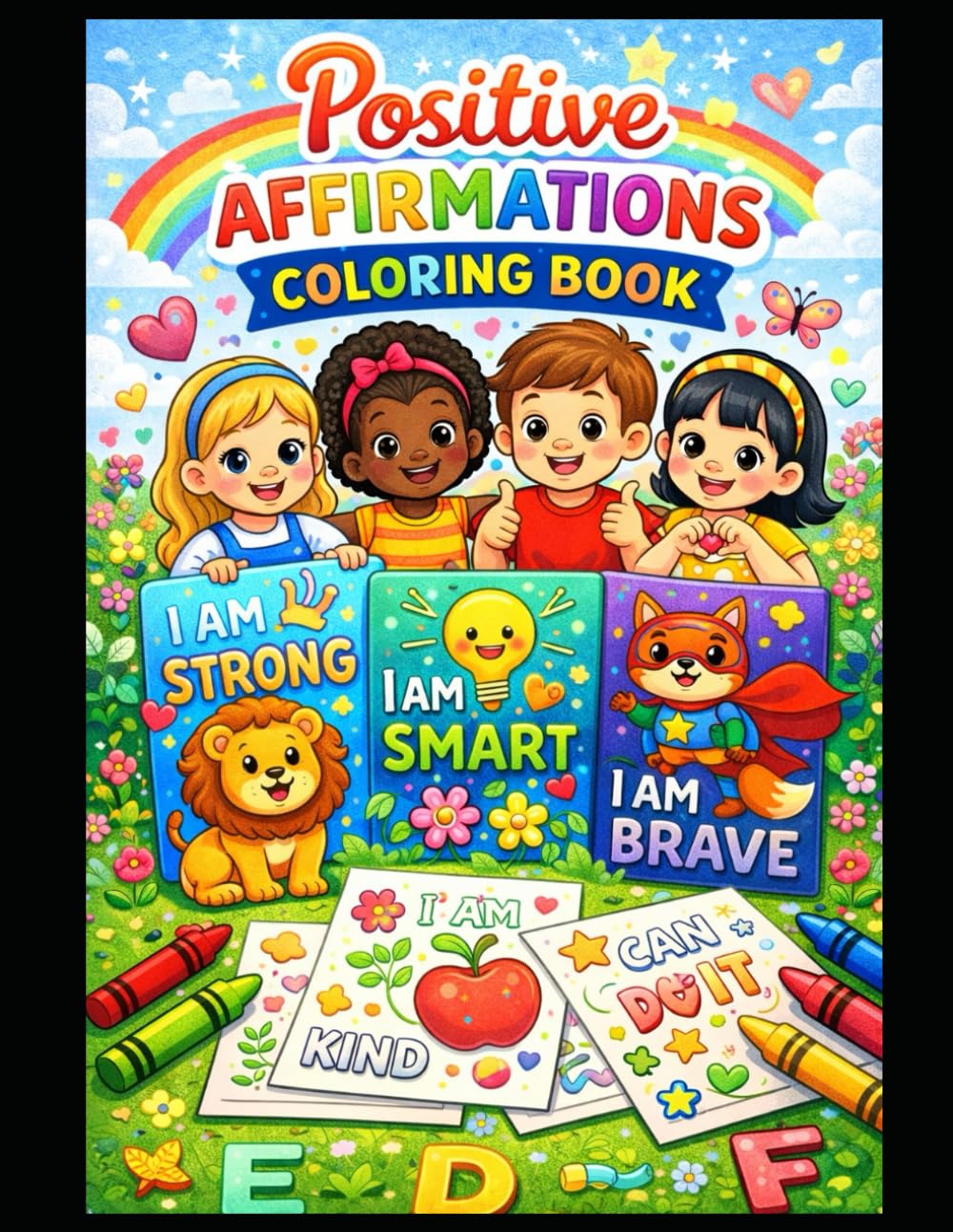 Positive Affirmations Coloring Book: For kids of all ages
