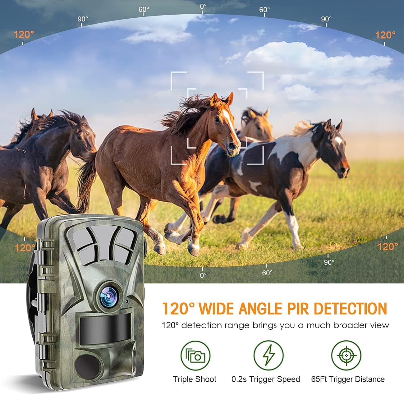 50% Off Discount Heegomn Trail Camera 16MP 1080P Game Cameras for Hunting with 32GB SD Card Wildlife Camera,IP66 Waterproof 120° Wide-Angle Motion Night Vision, 0.2s Trigger Time 2.4 LCD for Wildlife Monitoring