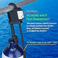 Vista 2 de Colgador de guardabarros para barco, riel de barco y clips de guardabarros de tacos, líneas de guardabarros de conexión y liberación rápida