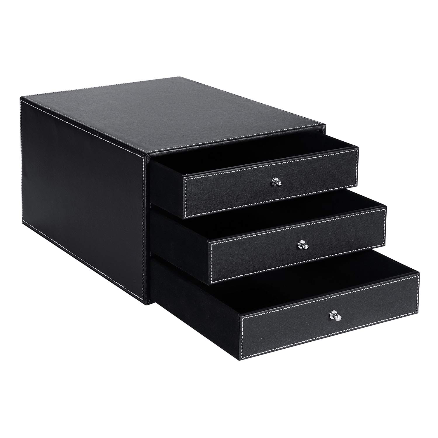 Buy Leather Desk Storage Box Case Desk Organiser Desk Drawer Set Filing Documents