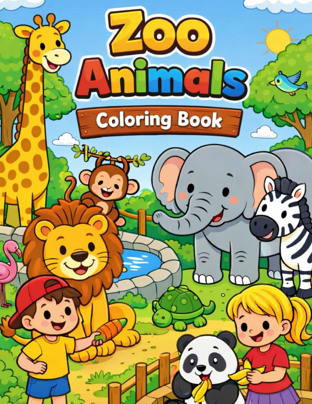 Zoo Animals Coloring Book for Kids: Fun and Easy Coloring Pages for Kids Ages 3–7 (Dream Weaver Coloring Series for Kids Ages 3–7)