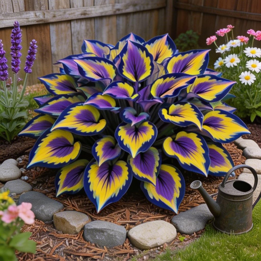 Hosta, Ideale per coltivazione in vaso su terrazzi ombreggiati-15rizoma-b