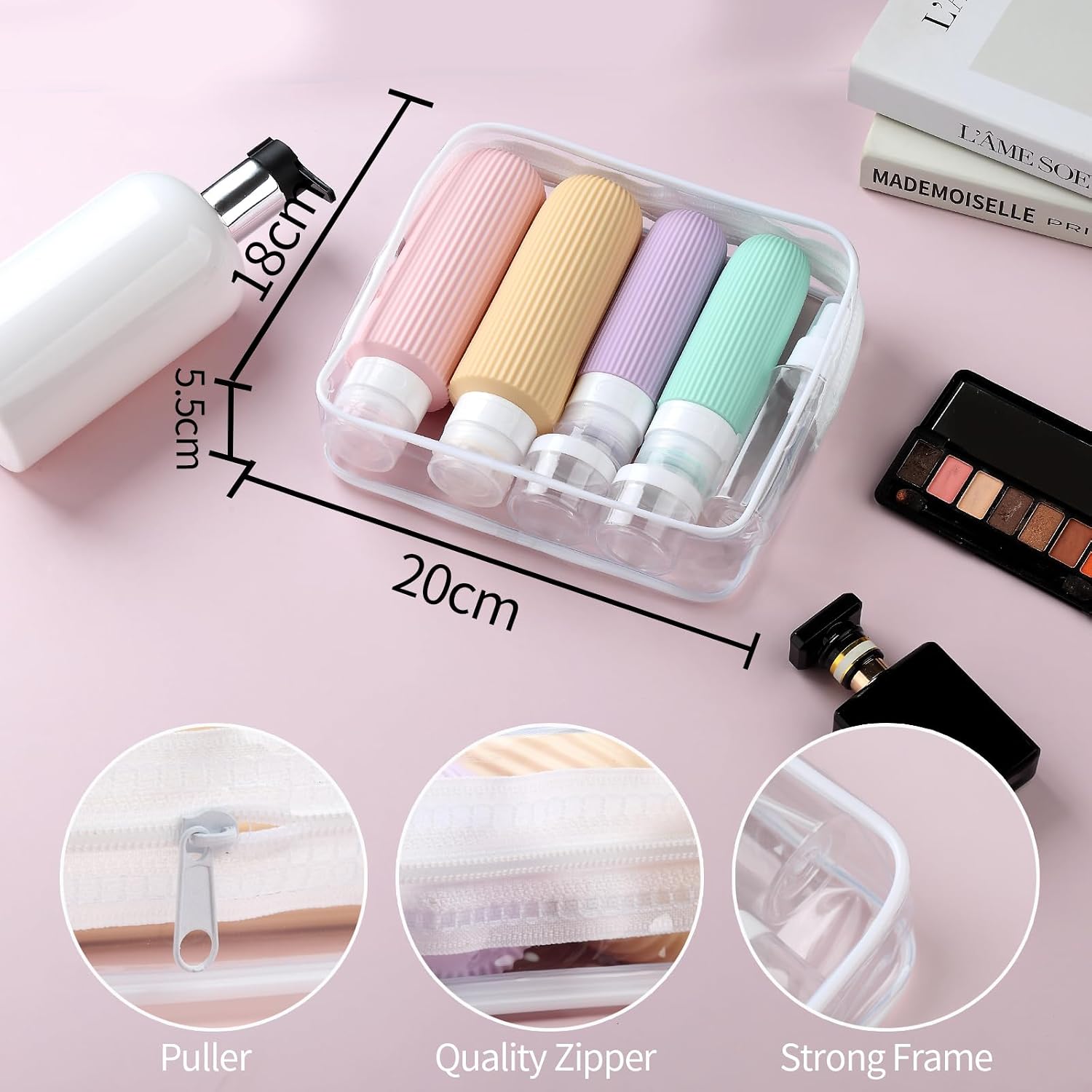 Mrsdry 16 Pack Travel Bottles for Toiletries, Large 6oz Silicone Travel Containers, Leak Proof Refillable Liquid Shampoo And Conditioner Travel Essentials image 5