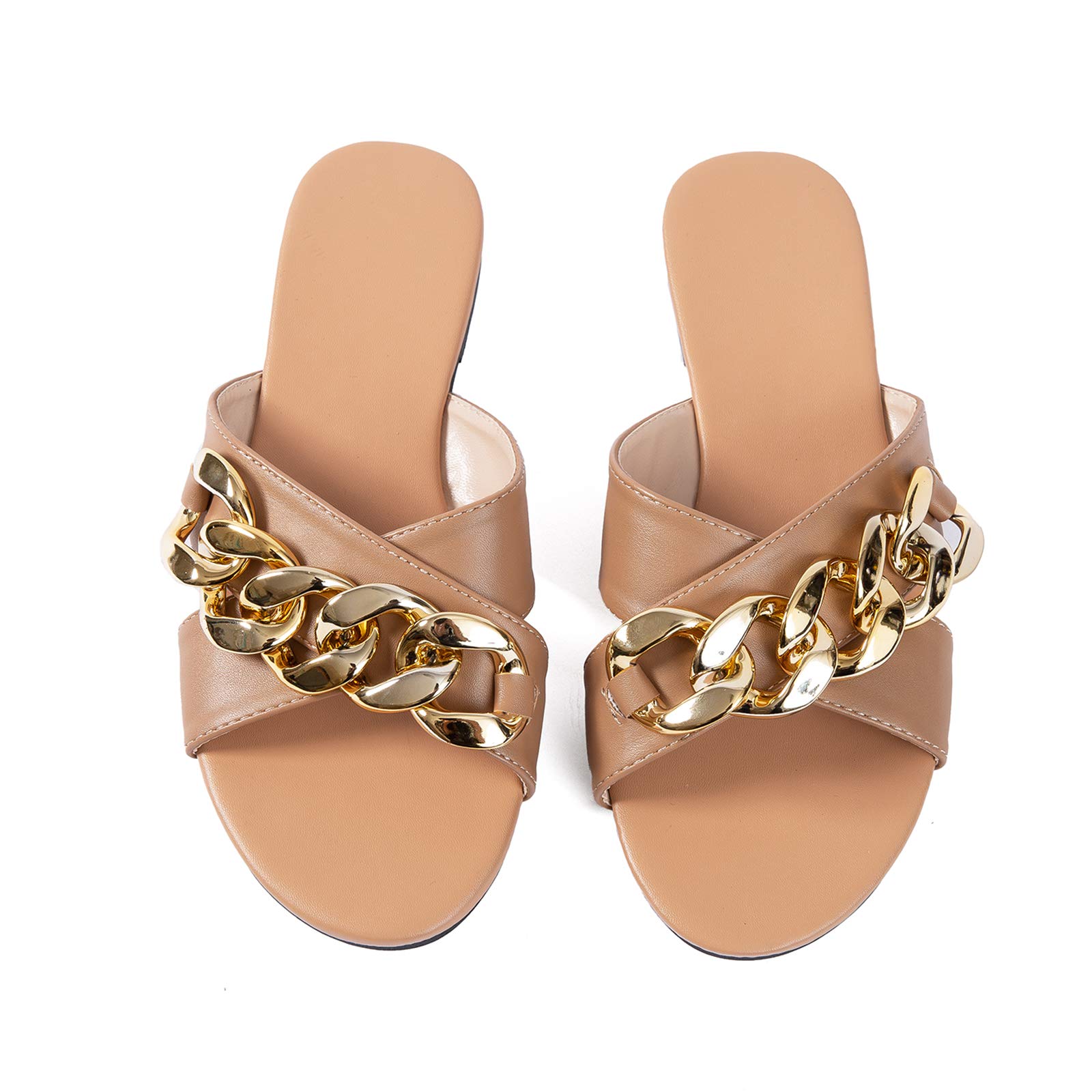 Mtzyoa Women Flat Sandals Summer Dressy Casual Braided Leather Crossover Nude Sandalias para mujer Cute Vacation Bohemian Slides