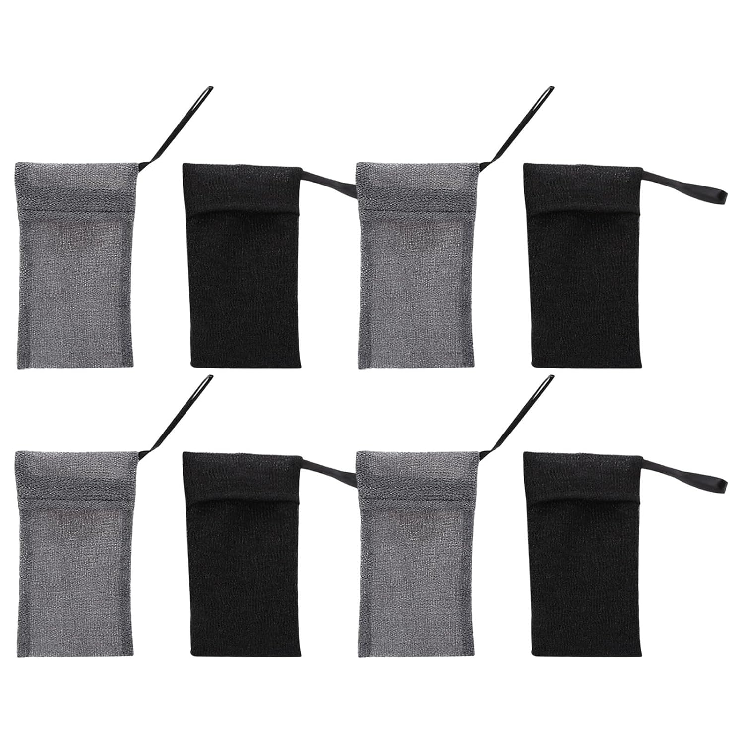 Cabilock 8pcs Soap Exfoliator Pouch Set with Drawstring Reusable Nylon Mesh Soap Bags for Bath and Shower Portable Body and Facial Cleaning for Sensitive Skin