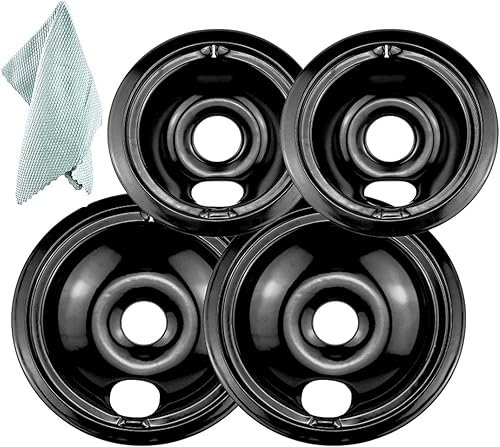 WB31M20 WB31M19 Range Cooktop - Bandeja de goteo de porcelana de repuesto para G*E Hot-point Ken-more incluye quemador eléctrico de 6 pulgadas y 8