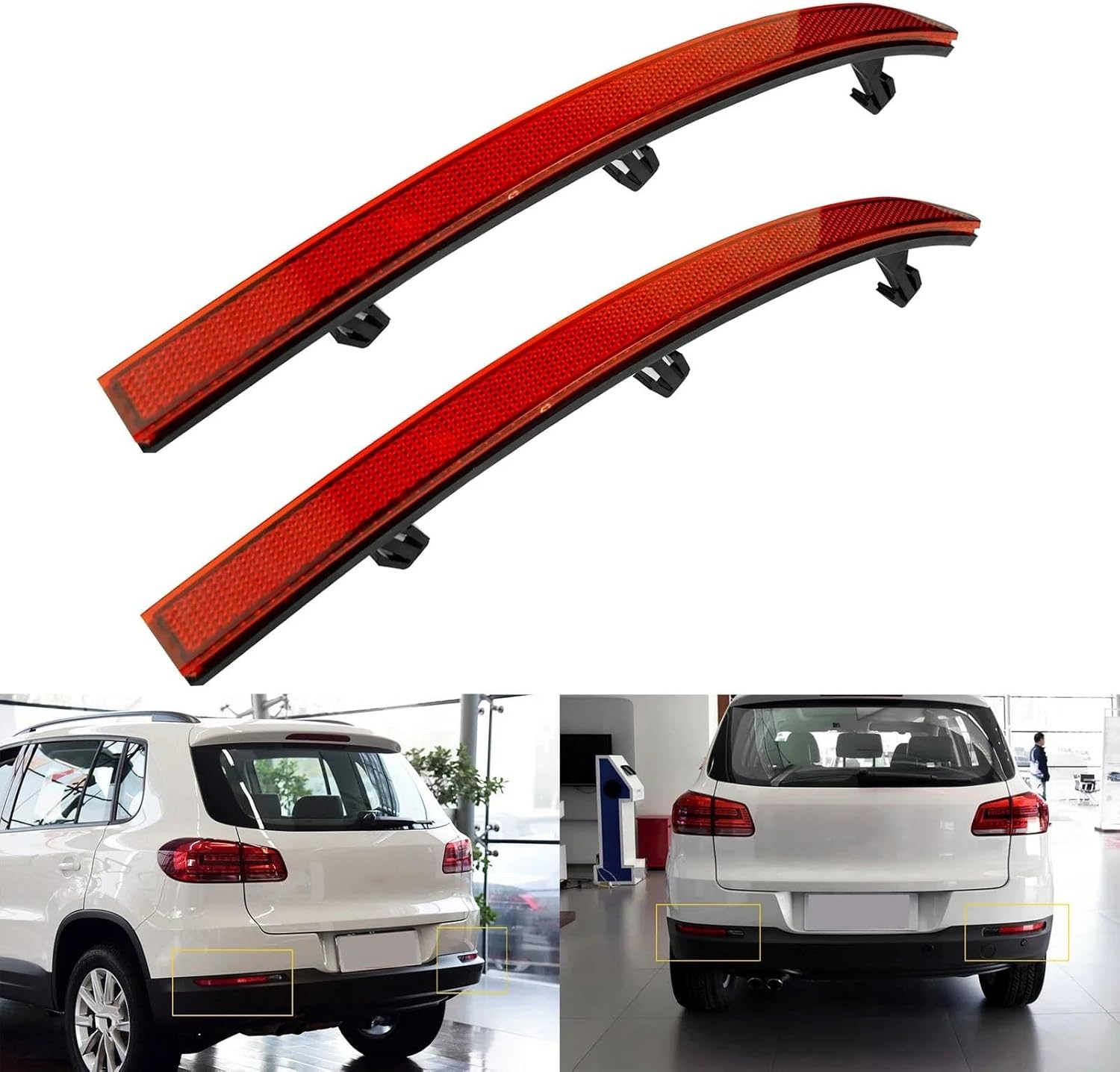 車用リアリフレクター Compatible With For Tiguan 5N 2008 2009 2010 2011 2012