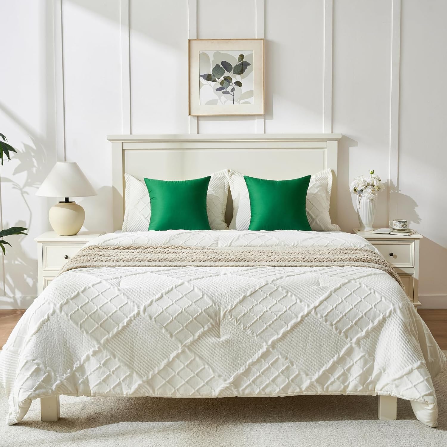 Longhui bedding Green Pillow Inserts 20x20 inches