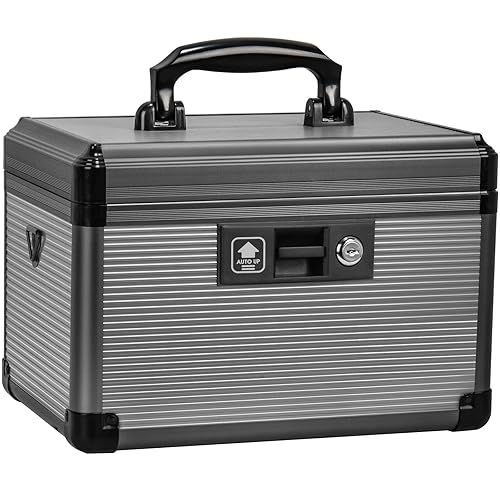 Medicine Lock Box with Key, Alluminum Alloy Box for Medication,First