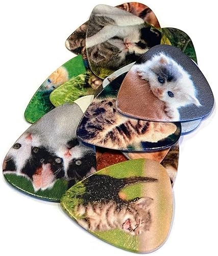 Vista 25 de Paquete de 14 Púas de guitarra medianas de Van Gogh Picasso Starry Night de 0.028 in, únicas con soporte para púas de guitarra (color aleatorio)