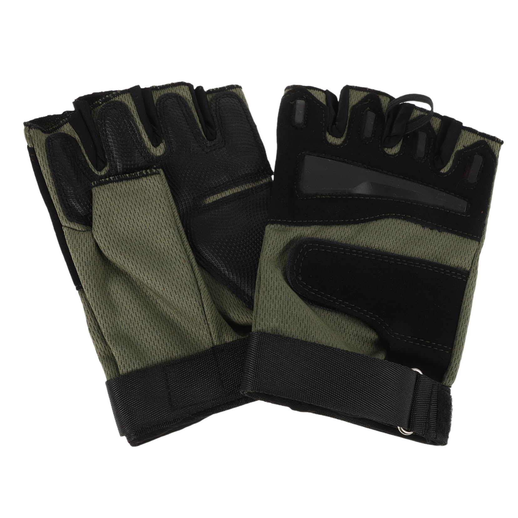 MUCKLILY Men's Half-Finger Mitten Bike Gloves for Outdoor Cycling Fishing and Gym Comfortable Breathable