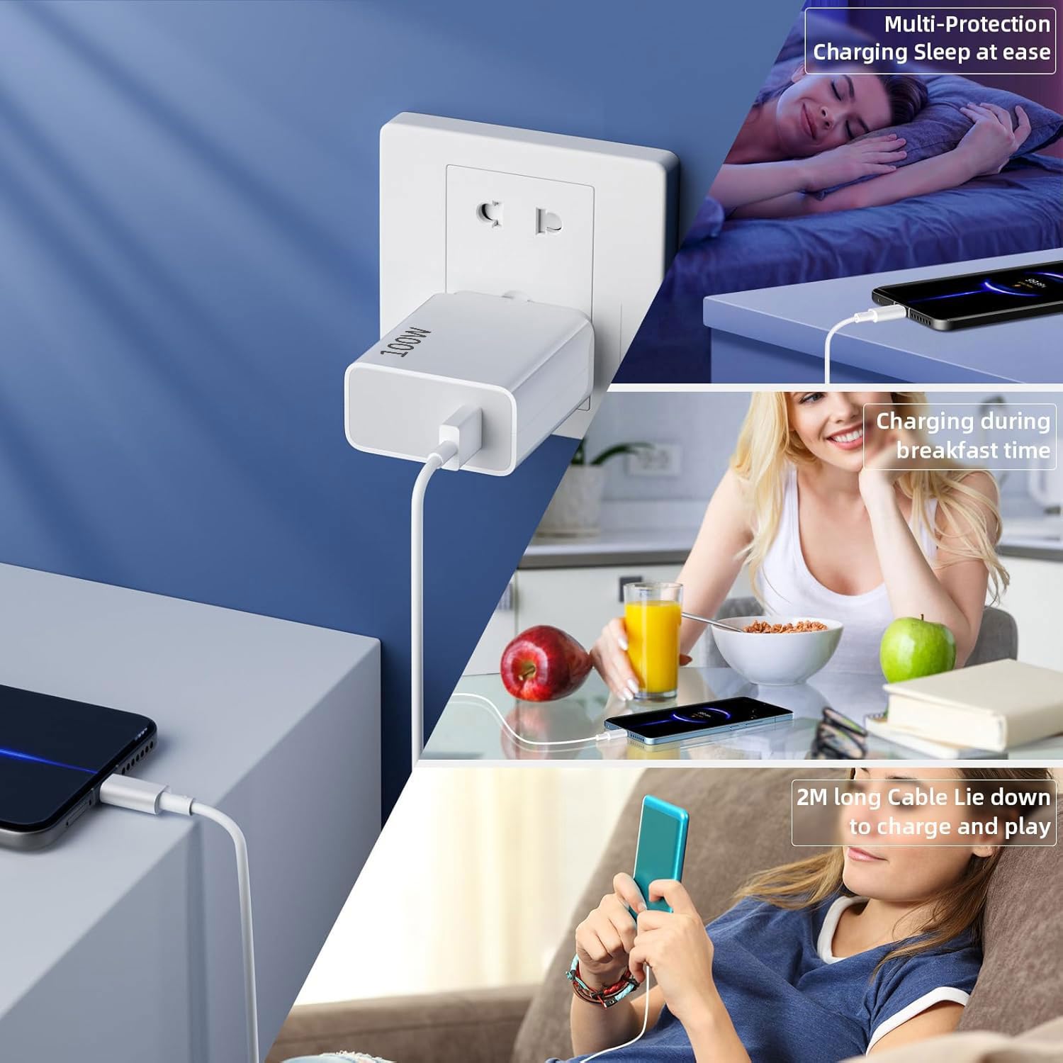 Originele Samsung USB-C naar USB-C Kabel 1.8 Meter 100W / 5A Zwart